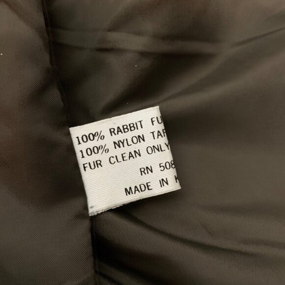 VTG 50s 60s Dark Brown 100% Rabbit Fur Coat Open Front Womens SZ M Pockets EUC - Picture 6 of 10